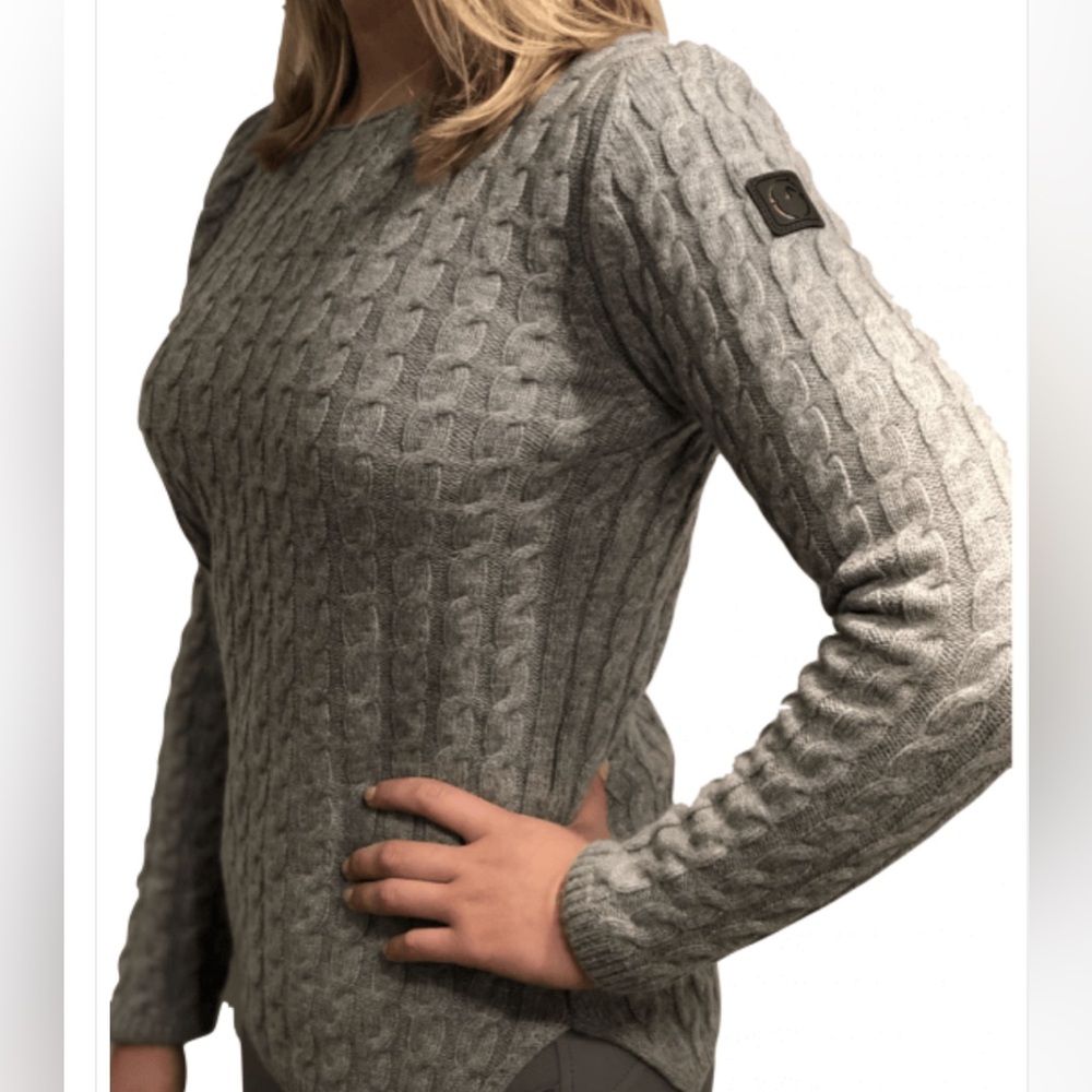 Vestrum Nozawa Italian Merino Wool & Cashmere Gray Knit Sweater Women’s M NWT